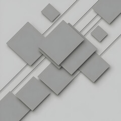 Obraz premium Abstract 3D Grey Square Background Illustration