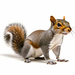 Obraz premium Gray Squirrel Illustration, Wildlife Animal