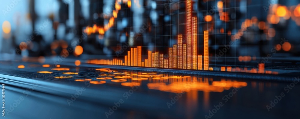 Poster vibrant dynamic energy market graphs and data driven insights showcasing financial trends analytics 