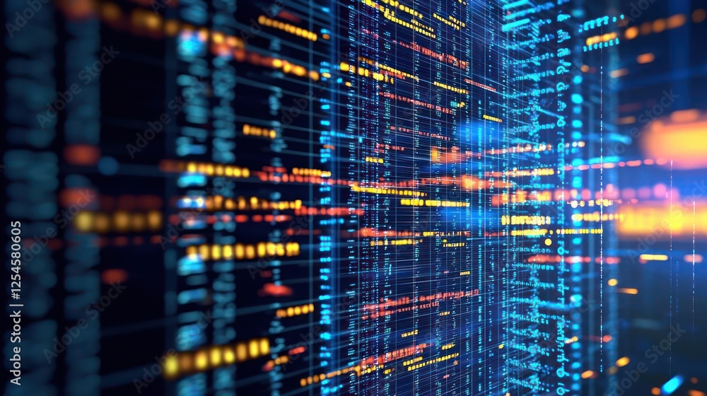 Poster abstract digital data stream background