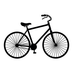 Bicycle vector illustration on white background.