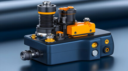 Fototapeta premium 3D Render of Complex Industrial Device