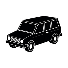 Vintage car isolated on white