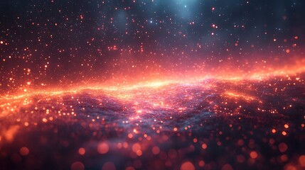 Fototapeta premium Energetic red laser bursts spreading outward in a vibrant sci-fi display