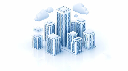 Fototapeta premium Isometric Cityscape 3D Illustration