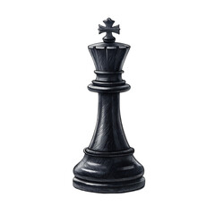 Fototapeta premium Black chess king vector illustration isolated on white. The high quality chess king on white 