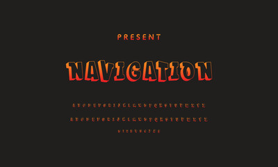 Alphabet in street graffiti style, hand drawn. vector graffiti alphabet on isolated black background.