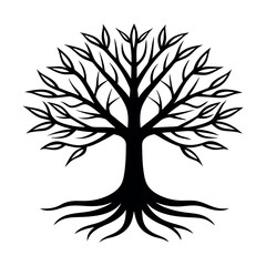 Obraz premium Tree silhouette vector