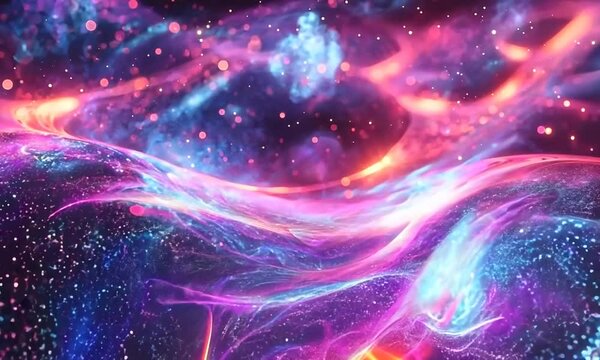 Glowing Quantum Data Packets Zipping Through Futuristic Digital Highway