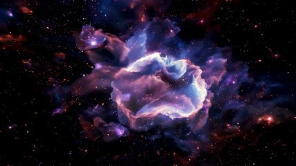 A breathtaking view of a spiral galaxy in deep space, radiating with vibrant blue hues and surrounded by sparkling stars. The cosmic scene evokes feelings of serenity, making it ideal for meditation a