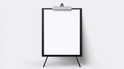 Blank easel board on a minimalistic background, ideal for presentations or creative displays