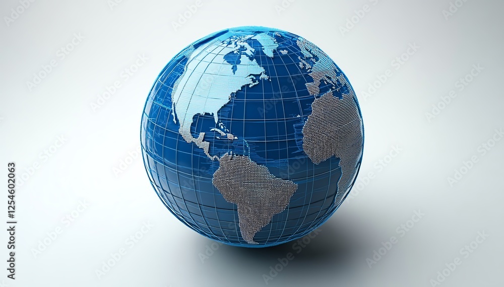 Poster illustration of an abstract world globe with interconnected lines, representing internet connectivit