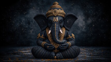 Fototapeta premium Tech-Infused Hindu Deity: Lord Ganesha from Mythology