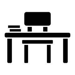 Fototapeta premium desk Solid icon