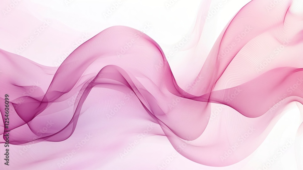 Aufkleber abstract pink wave design with light and shadow creating a soft and elegant background
