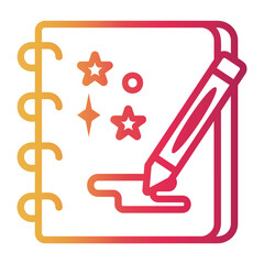 draw Line Gradient Icon