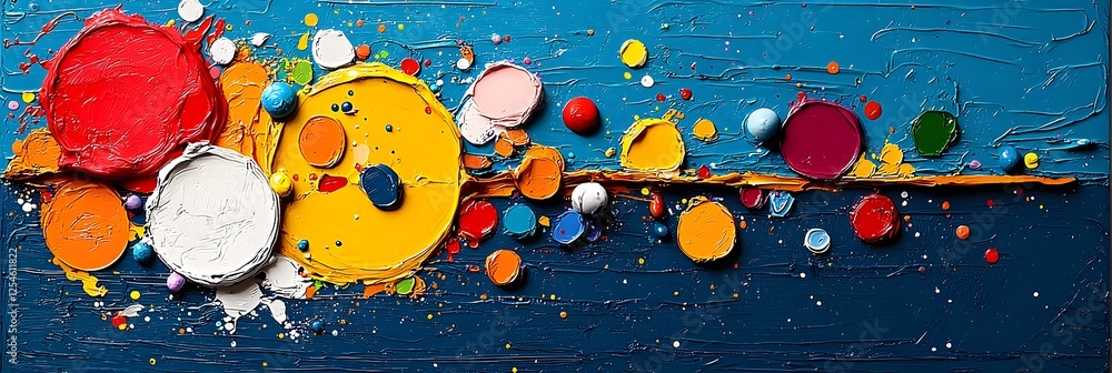 Aufkleber Vibrant Fluid Art Composition with Blending Color Swirls in Dynamic Motion  Abstract digital art featuring fluid colorful paint like shapes and textures in a mesmerizing flowing display