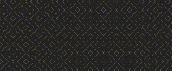 Islamic Seamless geometric pattern in authentic arabian Subtle simple golden islamic design style, Collection of seamless ornamental white abstract islamic background with arabian pattern style.