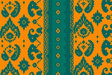 Seamless Colorful Ikat Pattern &ndash; Boho Tribal Fabric for Fashion & Decor