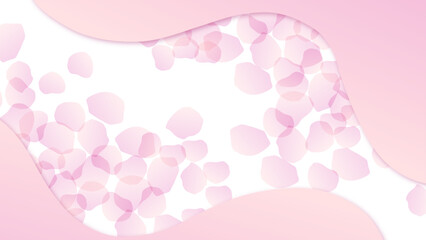 花びらピンク、春の背景