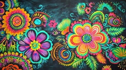 Vibrant Floral Fiesta: A Kaleidoscope of Colors