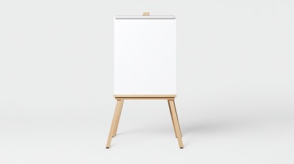 Blank easel in a minimalist studio setting, ready for creative presentations or artwork