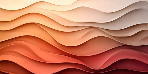 Obraz premium Smooth Flowing Abstract Background with Subtle Highlights in Warm Colors and Textured Waves
