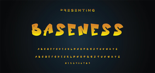 Editable text style effect - Graffiti text style theme. Graffiti alphabet. graffiti letters. uppercase letters with drips, and spray effect. Graffiti font.