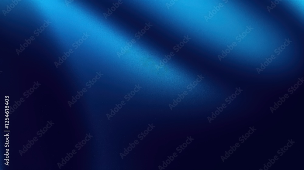 Poster abstract fluid waves in dark azure shades with cobalt and black undertones for artistic background o