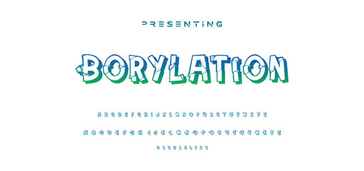 Editable text style effect - Graffiti text style theme. Graffiti alphabet. graffiti letters. uppercase letters with drips, and spray effect. Graffiti font.