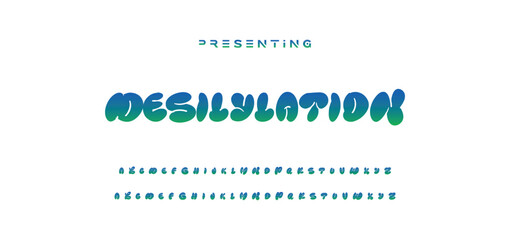 Editable text style effect - Graffiti text style theme. Graffiti alphabet. graffiti letters. uppercase letters with drips, and spray effect. Graffiti font.