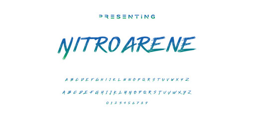 Marker Graffiti Font, handwritten Typography vector illustration.