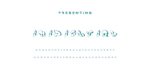 Marker Graffiti Font, handwritten Typography vector illustration.