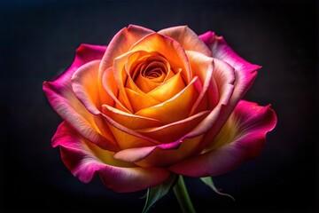 Vibrant rose flower close-up with rich colors and intricate details