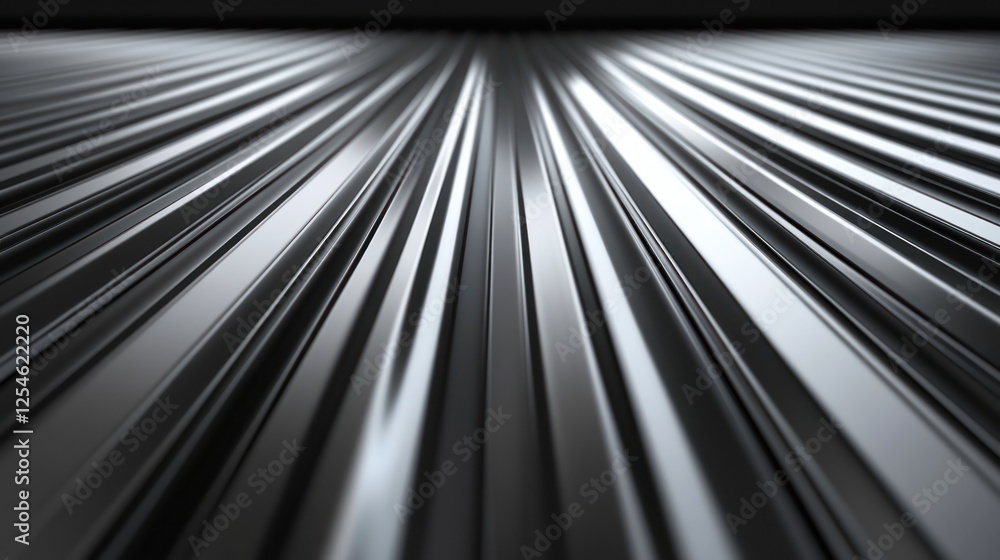 Poster abstract metallic texture with converging lines.