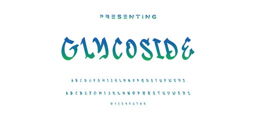 Marker Graffiti Font, handwritten Typography vector illustration.