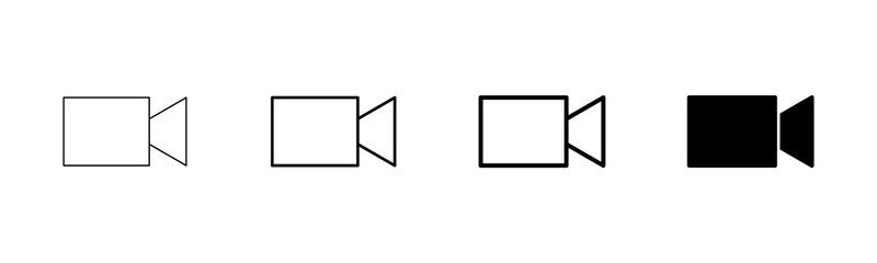 Video camera icon vector isolated on white background. Video camera vector icon. Camera Icons. Movie Sign. Cinema