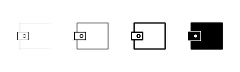 Wallet Icon vector isolated on white background. money wallet icon