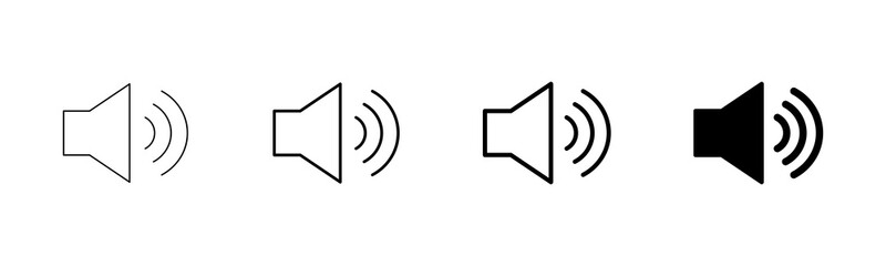 Speaker icon vector isolated on white background. Volume icon. Loudspeaker icon vector. Audio. Sound