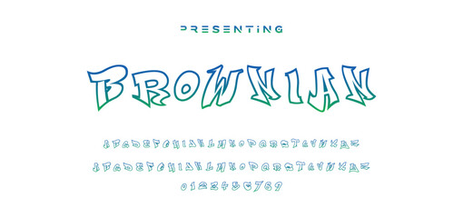 Marker Graffiti Font, handwritten Typography vector illustration.