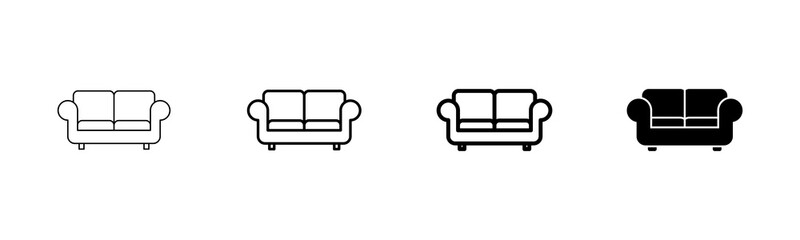 Sofa icon vector isolated on white background. sofa icon illustration. furniture