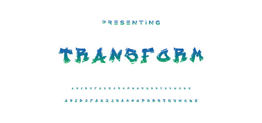 Marker Graffiti Font, handwritten Typography vector illustration.