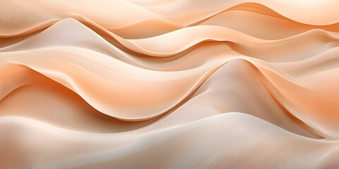 Obraz premium Innovative Abstract Background with Flowing Soft Waves in Warm Peach and Cream Tones for Modern Design