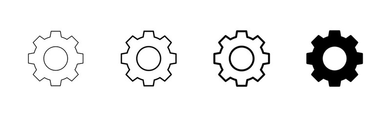 setting Icon vector isolated on white background. setting vector icon. Cog settings Icon Symbol. Gear