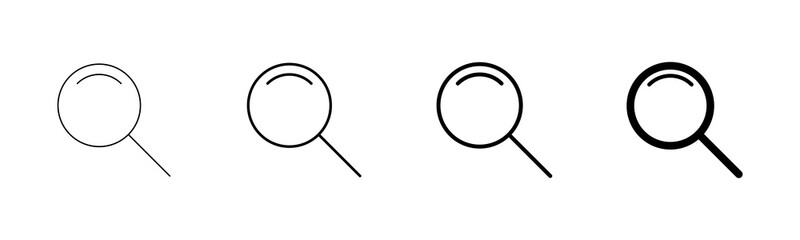 Search icon vector isolated on white background. Glass vector icon. search magnifying glass icon. Find