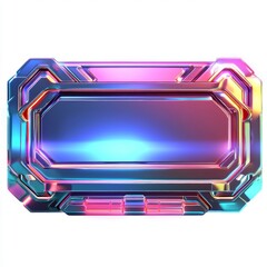 Obraz premium Vibrant Abstract Metallic Rectangle with Glossy Finish and Play of Light for Creative Backgrounds and Designs