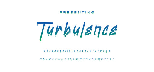 Marker Graffiti Font, handwritten Typography vector illustration.