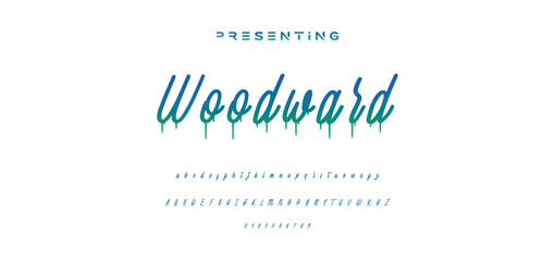 Marker Graffiti Font, handwritten Typography vector illustration.