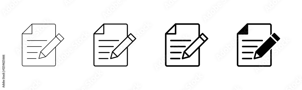 Poster note icon vector isolated on white background. taking note icon vector. edit line icon. document wri