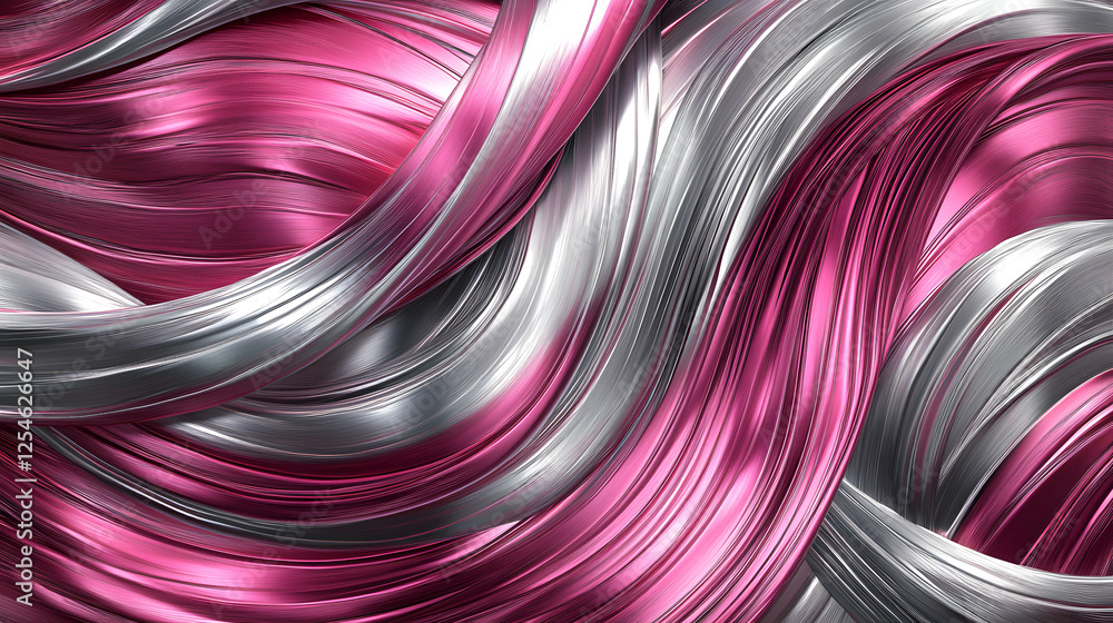 Aufkleber abstract background featuring a blend of pink and silver colors with a soft texture and fluid design
